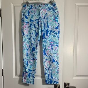Lilly Pulitzer  Kelly Pant Blue and Pink pattern